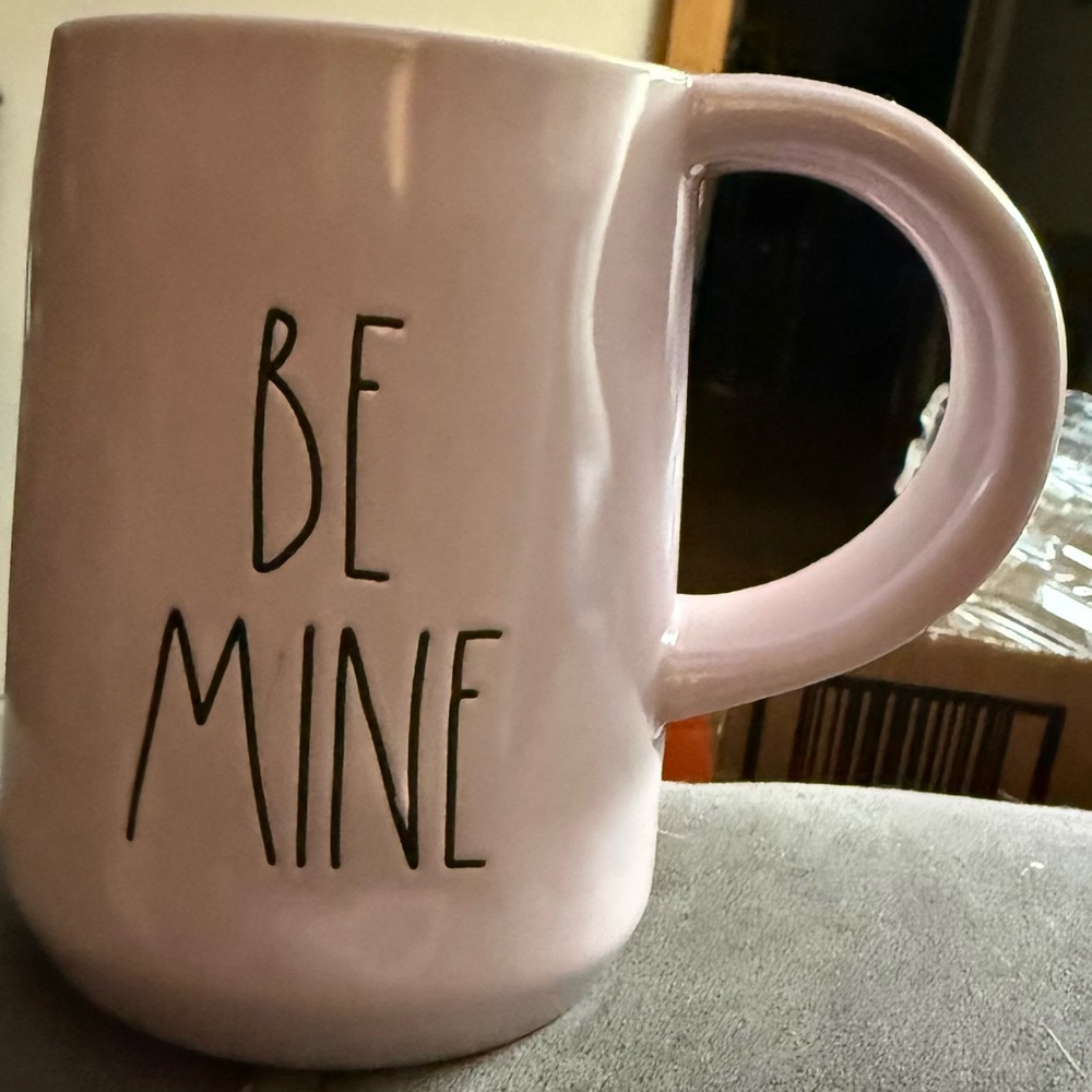 Rae Dunn Pink BE MINE Mug with Wide Handle